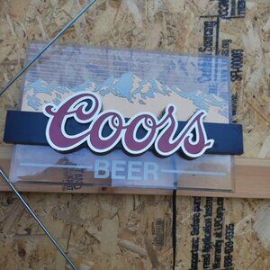 Lighted Coors Beer Bar Tavern Sign Mountain view